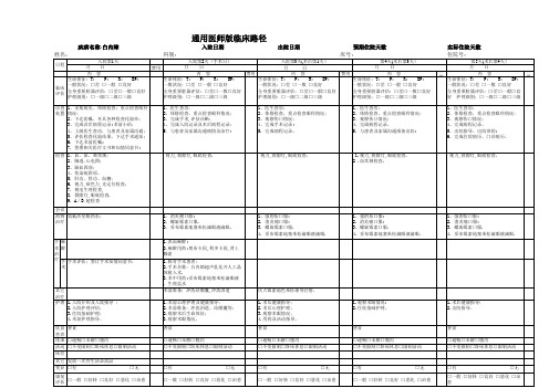 临床路径—白内障