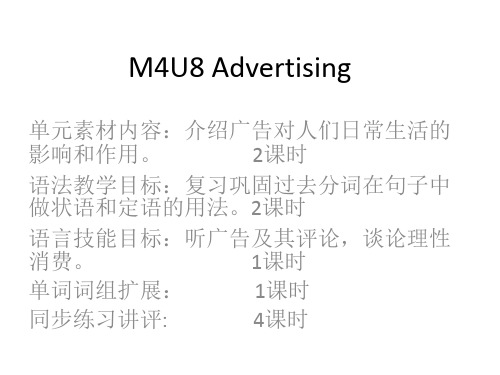 上海新世纪 高二上 Module 4 Unit 8 Advertising(共23张PPT)