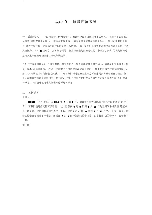 (长线操作)战法9：堆量吸筹