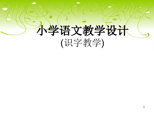 小学语文课程与教学论识字教学资料ppt课件