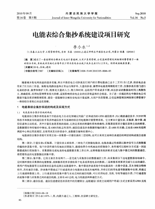 电能表综合集抄系统建设项目研究