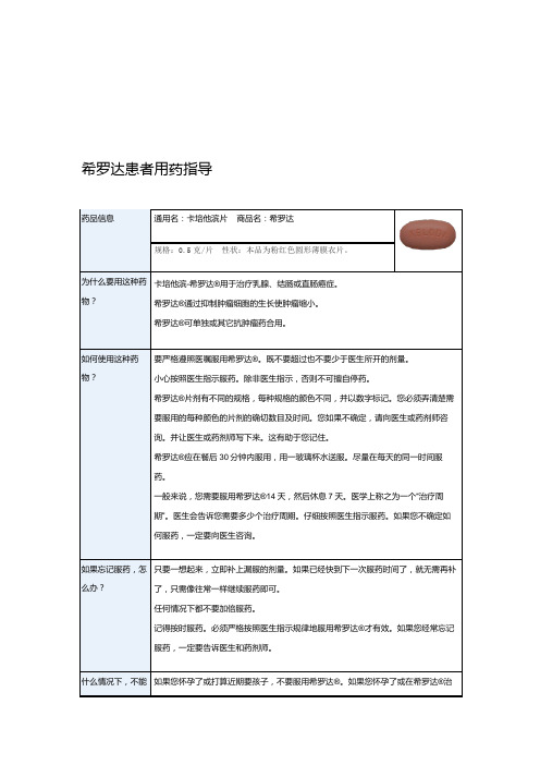 用药指导-希罗达