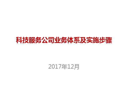 科技服务公司业务体系及实施方案 2017 12