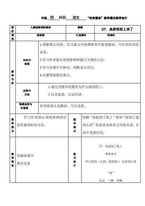 27 鱼游到了纸上