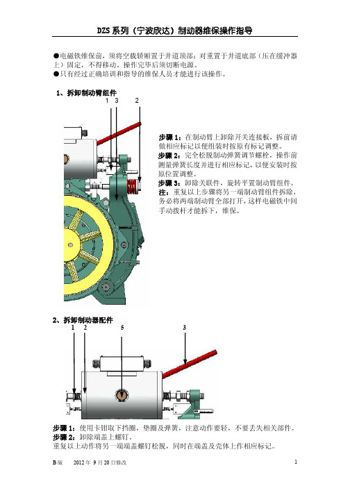 DZS系列(宁波欣达)制动器维保操作指导