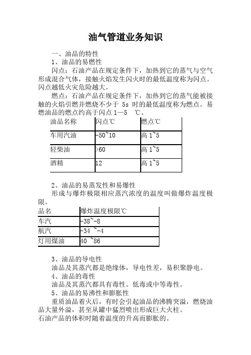 油气管道业务知识