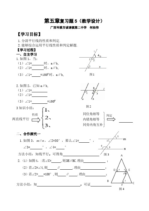 数学人教版七年级下册复习题5教学设计