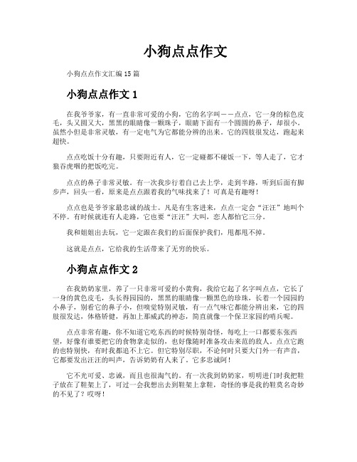 小狗点点作文