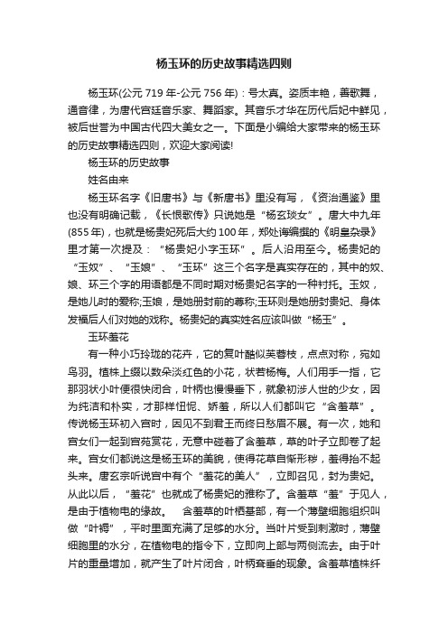 杨玉环的历史故事精选四则