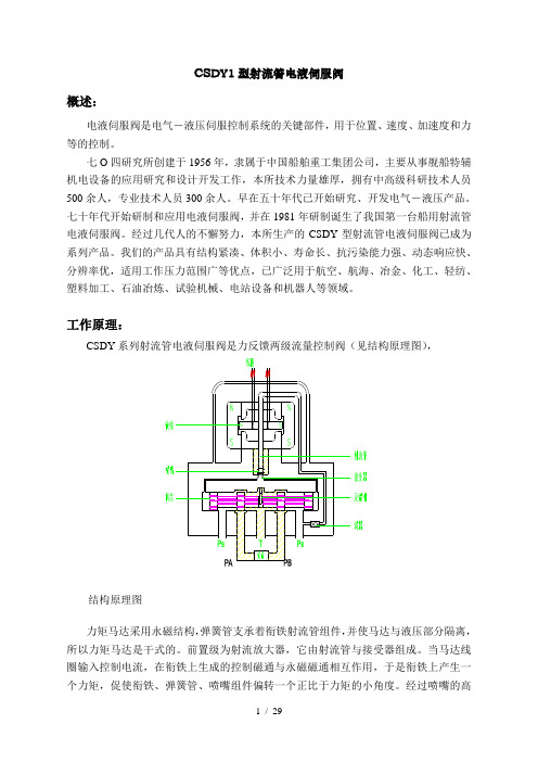 CSDY型射流管电液伺服阀