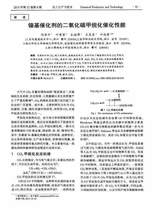 镍基催化剂的二氧化碳甲烷化催化性能