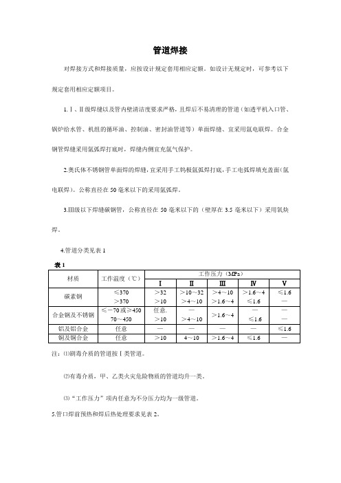 管道焊接知识及拍片比例表