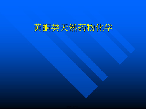 黄酮类天然药物化学PPT