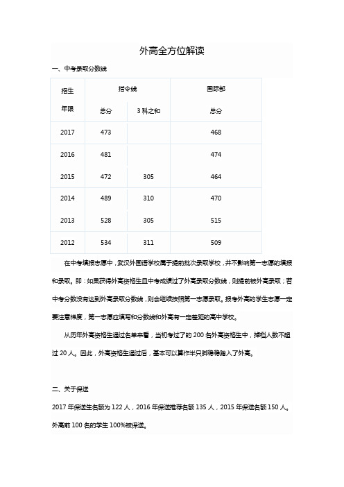 武汉外国语学校全方位解读及资格考相关