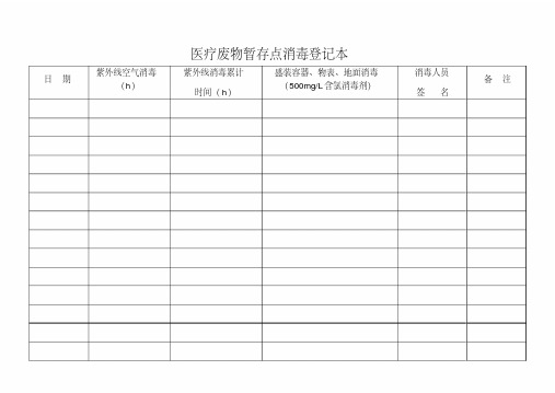 医疗废物暂存点消毒登记本.pdf