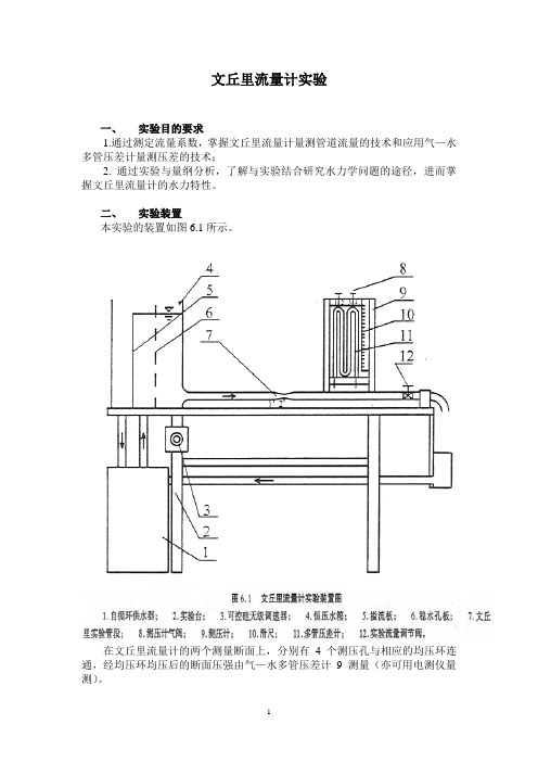 文丘里流量计实验