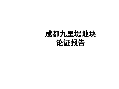 2019年成都九里堤地块论证报告