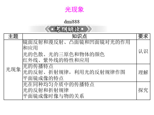 中考物理二轮专题复习课件之光现象 人教版优秀课件