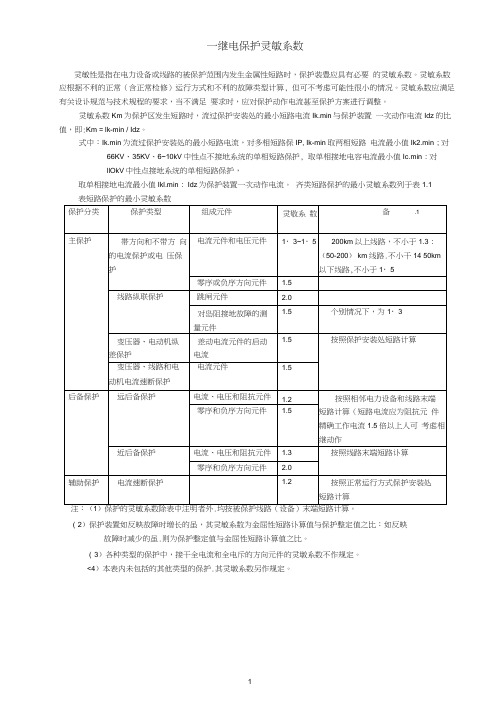 继电保护配置及整定计算