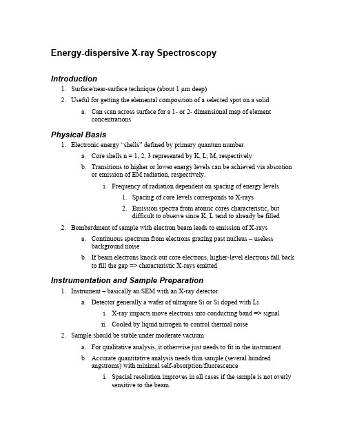 EnergyDispersiveX-raySpectroscopy