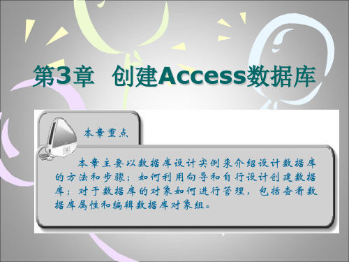 创建Access数据库-PPT课件