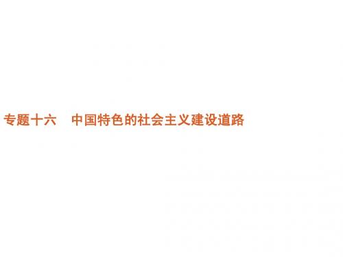 高考新课标历史二轮复习方案课件：专题16 中国特色的社会主义建设道路