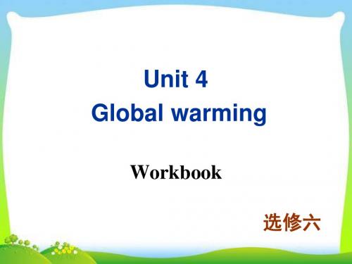 新人教版高中英语选修六 Unit 4 Workbbook教学课件