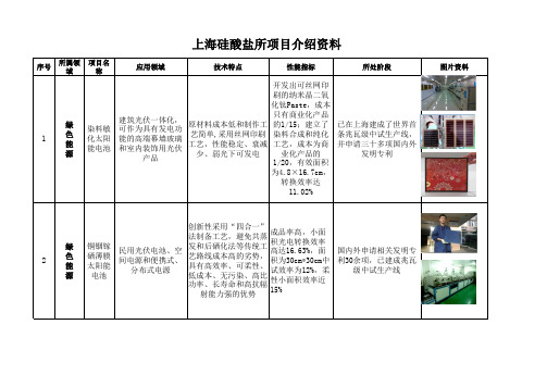 中国科学院上海硅酸盐所-研发成果