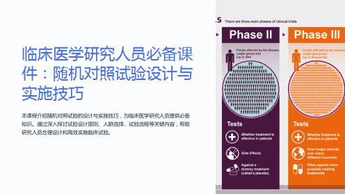 临床医学研究人员必备课件：随机对照试验设计与实施技巧