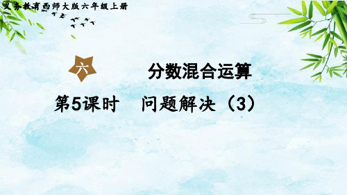 第5课时  问题解决(3)六年级上册数学西师版