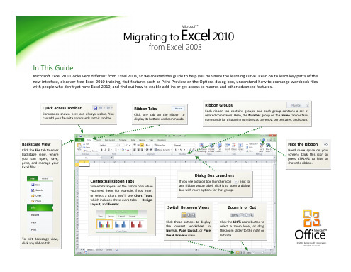 Microsoft Excel 2010 用户指南说明书