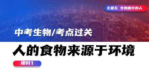 初中生物中考复习试题人的食物来源于环境