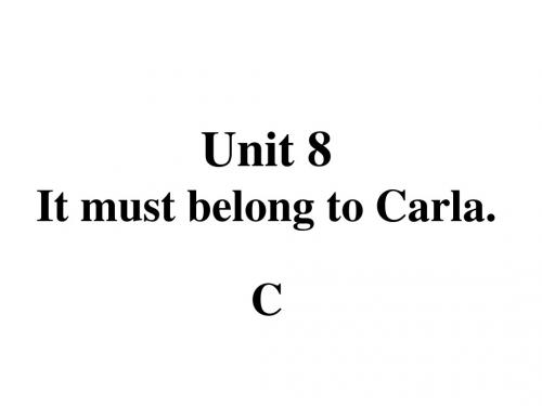 九年级英语全册口头表达专练 Unit8 Itmustbelongto Carla C