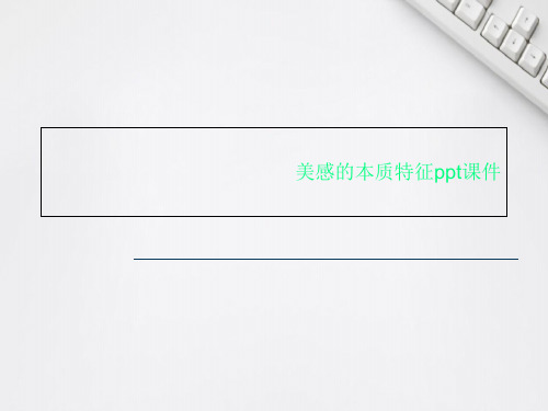 美感的本质特征ppt课件