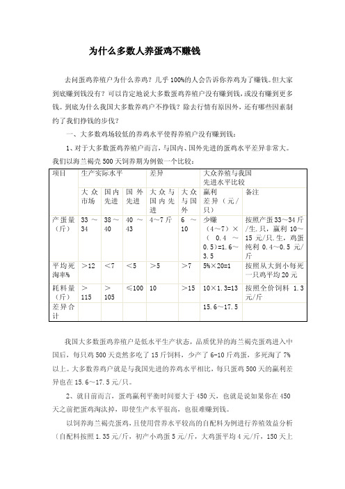 为什么多数人养蛋鸡不赚钱--养殖蛋鸡怎样高产？