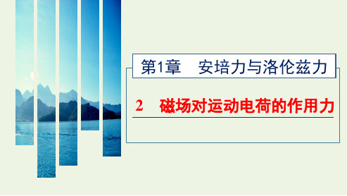 _新教材高中物理第一章安培力与洛伦兹力2磁吃运动电荷的作用力课件新人教版选择性必修第二册