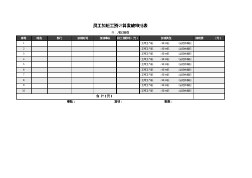 加班审批表