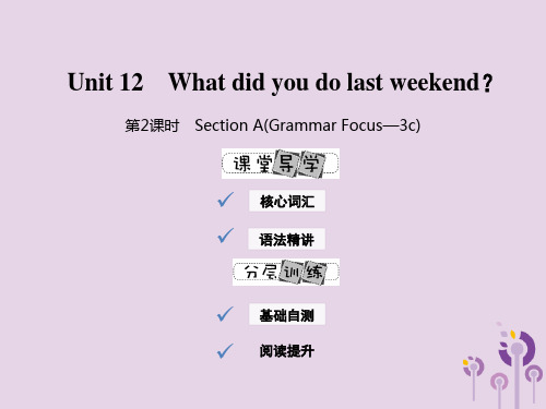 七年级英语下册 Unit 12 What did you do last weeken