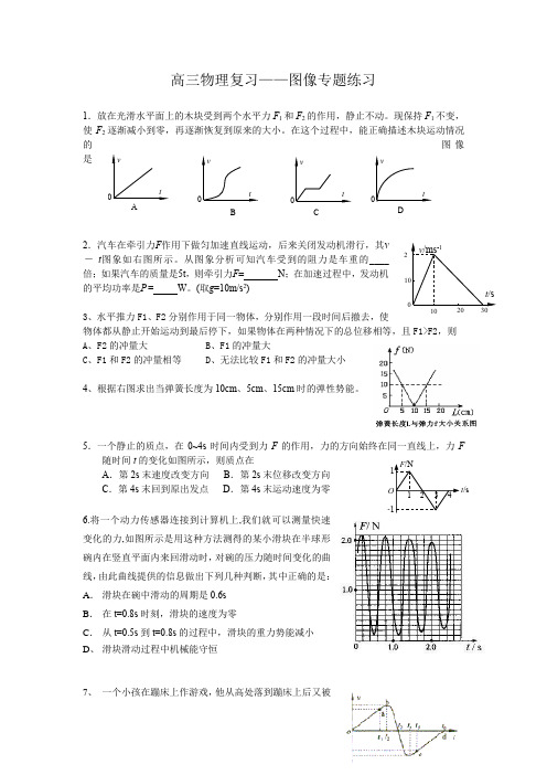 图像问题专题练习高三物理第二轮复习北京海淀