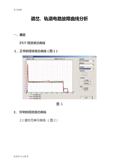 道岔、轨道电路故障曲线分析word版本