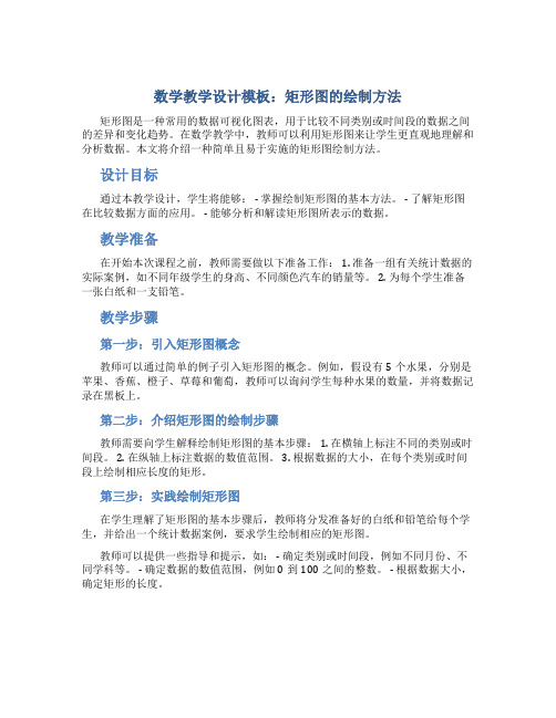 数学教学设计模板矩形图怎么画