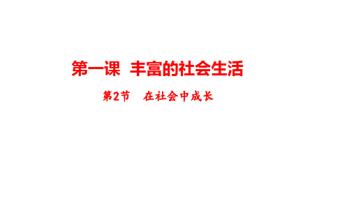 在社会中成长 部编版道德与法治八年级上册 (4)