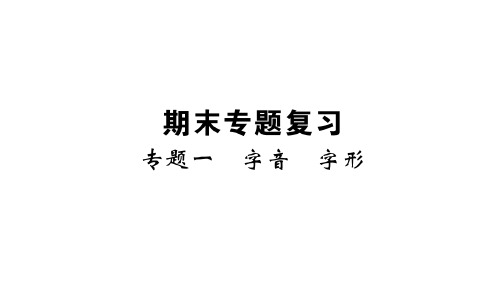 期末复习专题一字音字形学练课件—-学年七年级语文上册部编版(共19张PPT)