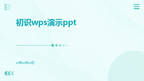 初识WPS演示ppt