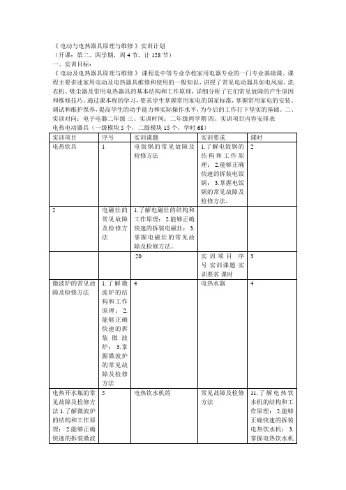 电动与电热器具原理与维修