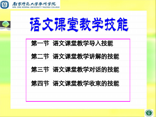 语文教学技能文稿演示共58页文档