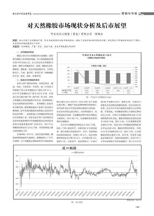 对天然橡胶市场现状分析及后市展望