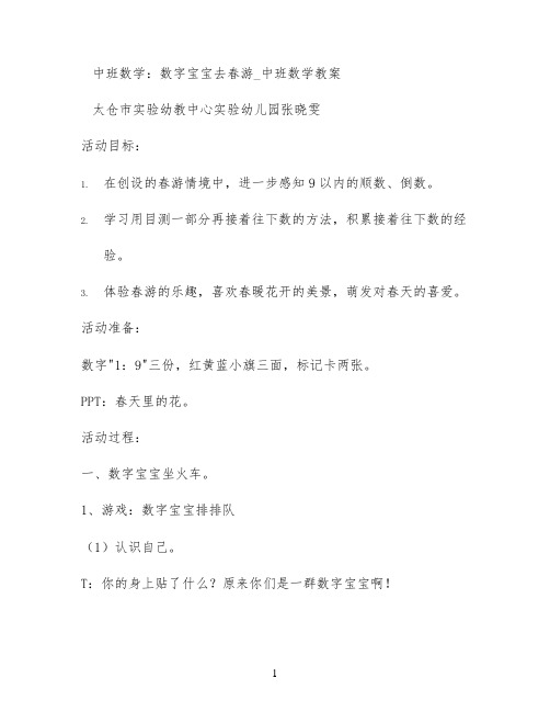 中班数学：数字宝宝去春游_中班数学教案