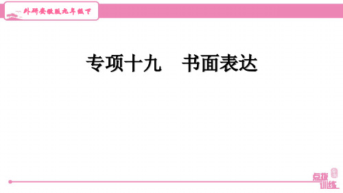 最新外研版中考英语复习训练专项十九 书面表达