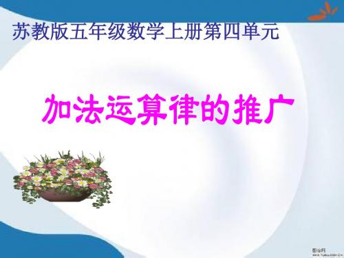 新版苏教版数学五年级上册4.2《加法运算律的推广》课件2套(新审定)